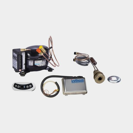 Sisäänrakennettu kylmäkone Isotherm ITC 3251 SP, 12V / 24V, vesijäähdytteinen, sopii laatikkoon enintään 125 litraa