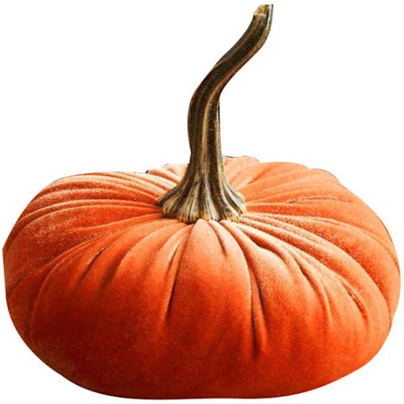 Store fløjlsgræskar til dekoration, håndlavede kunstige høstgræskar, efterårs Thanksgiving boligindretning (orange)