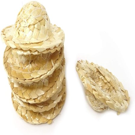 24 st set docka mini halmhatt hand stickning halmhatt naturlig mini hatt docka halmhatt dockhus