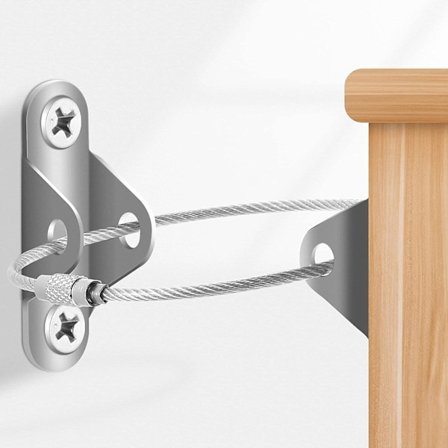 Møbelankere for barnesikring, jordskjelvstropper Anti-tipp møbelanker Sikring Hold baby kjæledyr trygt Forhindre fallende møbler