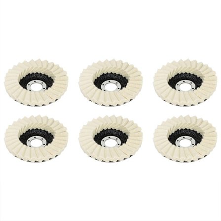 4-1/2 tommers kunstig ull klaffpoleringsskive for vinkelsliper for polering av metallglassullpoleringsskivepute