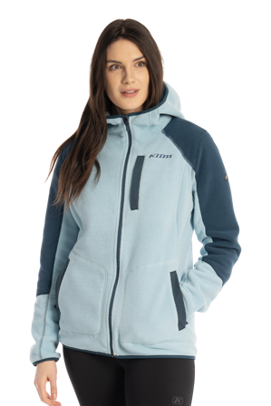 Klim Darby Canyon Fleecehoodie Dam Mjölkblå/Reflekterande damm L