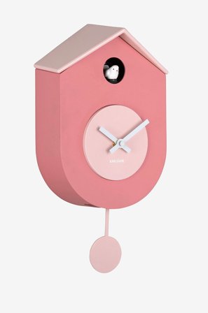 Karlsson - Veggklokke Grato Cuckoo - Rosa - Veggklokker & bordklokker - Fra Homeroom