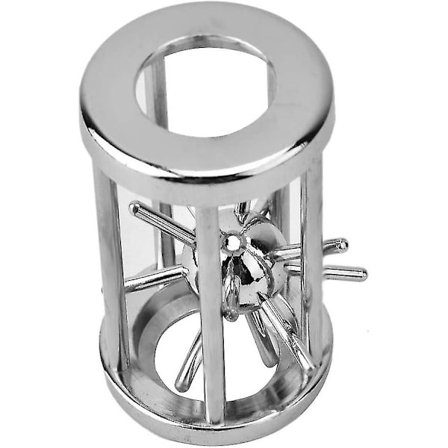 Yaju Brainstorming Alloy Unlocking Toys Voksen Intelligent Puzzle Lock Toy Festgave Barn Voksen Utfordring (sølv) (1stk)