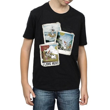 Frozen Pojkar Olaf Polaroid Bomulls T-shirt 9-11 År Svart