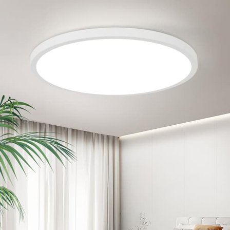 LED Taklampa 24W 30cm IP44 – Vit rund plafond för kök, badrum, barnrum