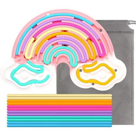 Sensory Activity Board Rainbow Silikoni Fidget Lelut rauhoittavat stressiä ja ahdistusta ADHD Autismi Inspire Kid's 3+ luoville kyvyille