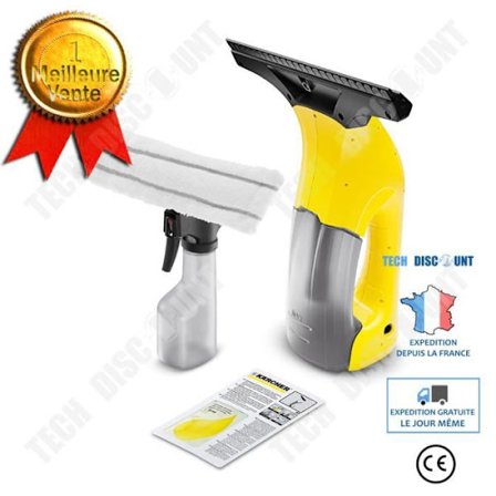 Fönsterputsrobot - TECH DISCOUNT - Trådlös - Autonomi 20 min - Reservoar 100 ML - Laddning 90 min