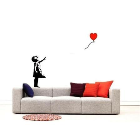 Väggdekor/väggord - Flicka Med Ballongen Av Banksy