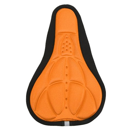 Sykkelsetetrekk Mykt Pustende Slitesterk Svamp Enkel Installering Komfortabel Konkav Konveks Design Sykkelsetepute Oransje