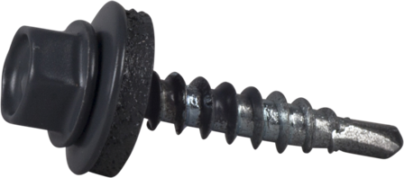 ESSVE 64911 Farmarskruv 4,8 x 28 mm, borrspets, 250-pack Mörkgrå (RR23), Infästning