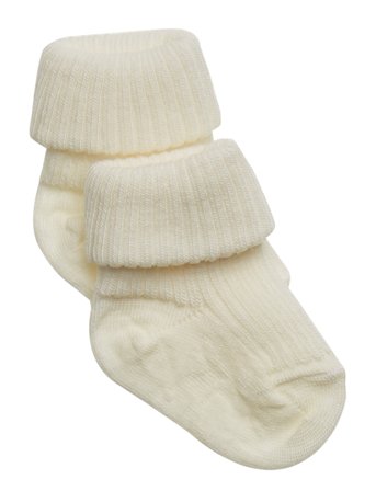 mp Denmark Wool Rib Baby Socks - Cream - 22/24