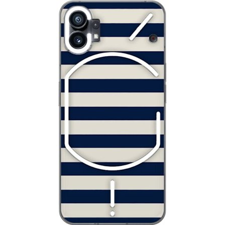 Kompatibelt Mobildeksel til Nothing Phone (1) navy randigt mønster