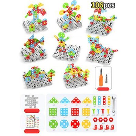 Børns Skrue-skrue Legetøjsværktøjskasse Hands-on montering og disasse