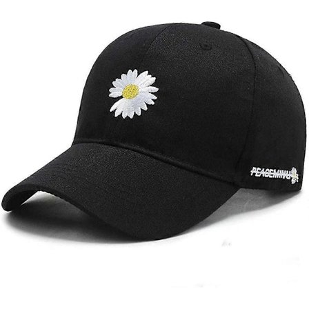 K-POP HOT INS G-Dragon GD Daisy Flower PEACEMINUSONE Broderet Baseball Cap PMO Bucket HAT Sort-1 -