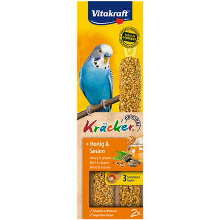 Vitakraft - Kjeks Undulat Honning & Sesam 2-pk. - Fuglegodteri & kräcker - Frøstenger & frøkolber - ZOO.no