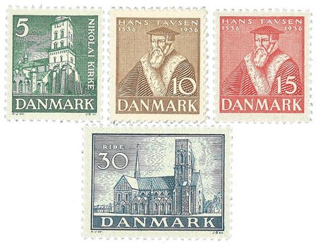 Danmark 1936 - AFA 229+231-233 - Postfrisk
