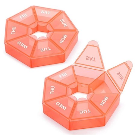 Nem at bruge Dosett Medicin Dispenser (ugentlig dispenser)