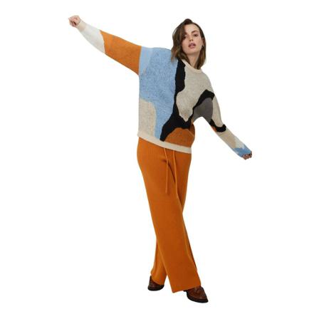Silvian Heach, Oversized crew neck sweater Blauw, Dames, Maat:S