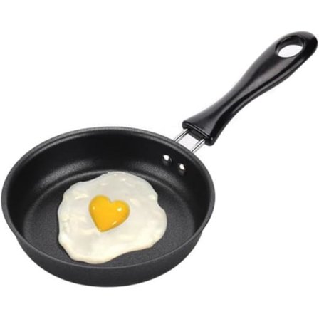 Mini stegepande, perfekt til stegning af æg, pandekager osv.; velegnet til hjemmebrug og udendørs camping.