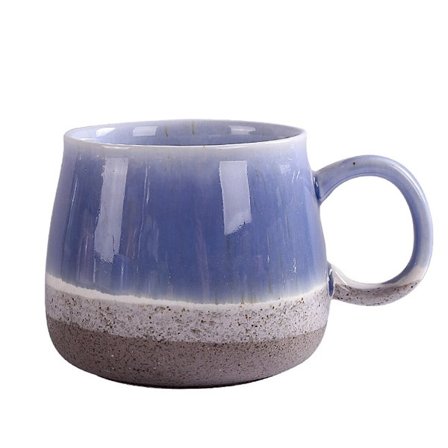 Keramisk stor latte kaffekopp set om 2 för latte, cappuccino, 400ml diskmaskin och mikrovågsugn säker.