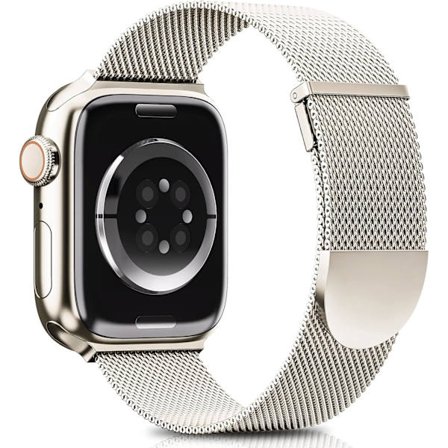 Magnetisk dobbeltbånds metallreim for Apple Watch - Starlight