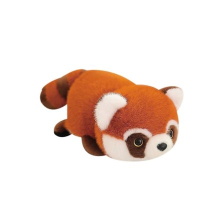 Jättepanda och förvandlas till en brun röd panda. Röd panda docka plyschleksak förvandlas till en jättestor tvättbjörn, 100% ny