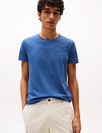 Tommy Hilfiger Stretch Slim Fit Tee - Blue - XL