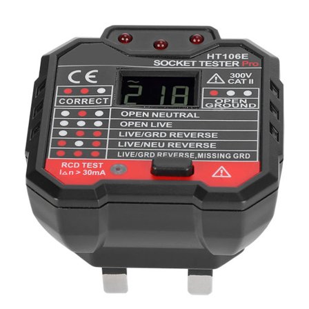 Stikkontakt Tester Digitalt Display Kontor Lækage Test Bærbar Stik Detektor
