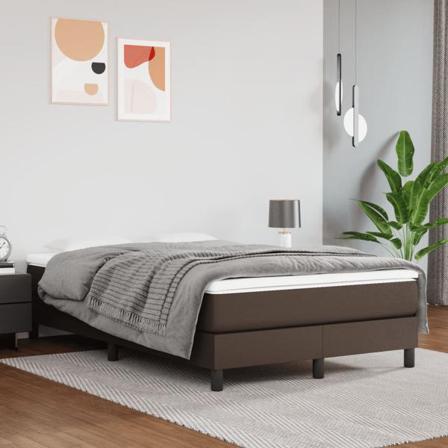 Vidaxl Pocketresårmadrass Brun 120x200x20 Cm Konstläder Brun
