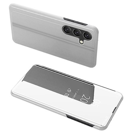 SKALO Samsung A26 5G Clear View Flip Cover - Sølv