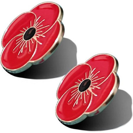 Lest We Forget Poppy Nål Badge Broche: Mindedag Poppy Badges Til Veteraner Og Militær