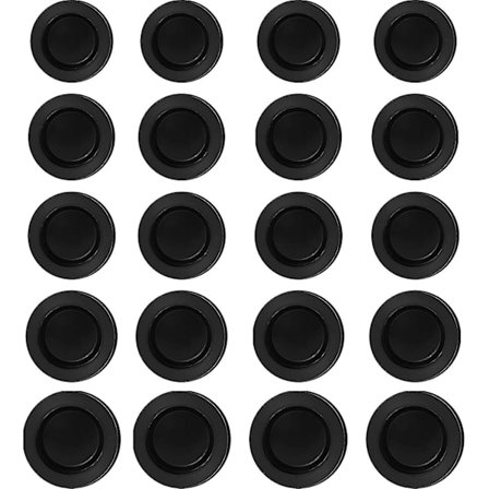 20 stk. Svarte Gummisparebøsseplugger, Sparegrisplugg, Gummisparegrisstopperdeksel, Runde Gummplugger (5 størrelser)