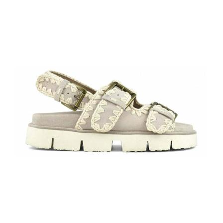 Mou Flat Sandalen , Beige , Dames , Maat: 37 EU