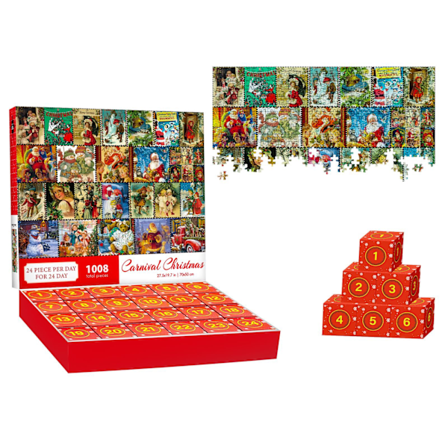 Puslespil DIY Adventskalender Jul 24 Dages Sæt
