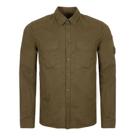 C.p. Company Emerized Gabardine Utility Shirt Grøn, Herre Skjorter