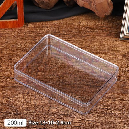 Rektangulær gjennomsiktig plastboks av kjeksgodteriboks Wi