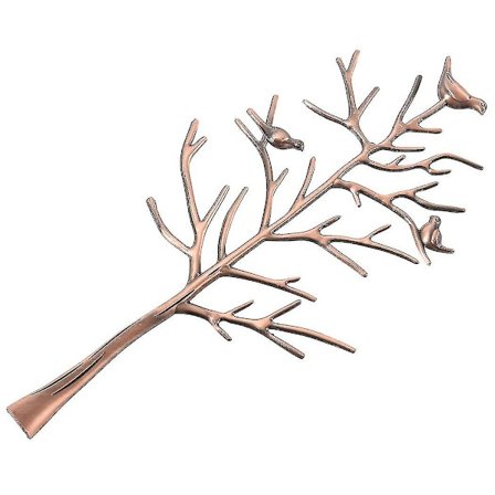 Smyckeställ i metall Träd Örhänge Halsband Ringhållare Organizer Färg: röd Koppar-FX-