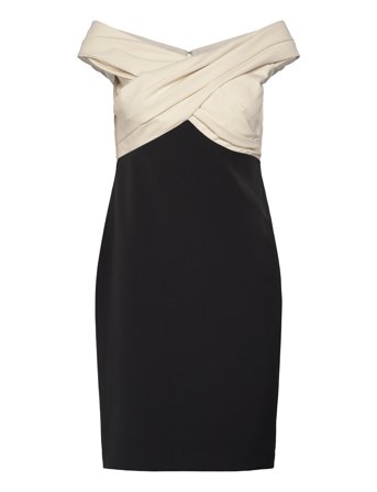 Lauren Ralph Lauren | Two-Tone Off-The-Shoulder Cocktail Dress | 44