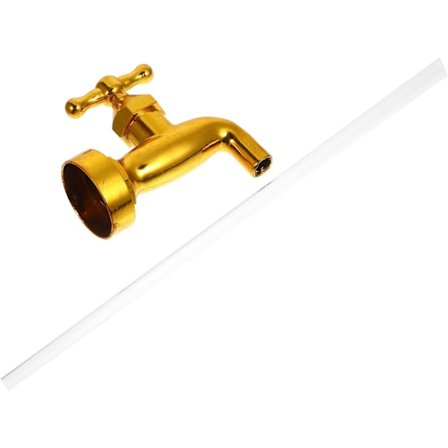 Synlig flödande pip kran fontän för trädgårdsdekoration med utbytbar vattenpumpsfunktion