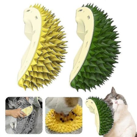 Katt Selvpleier, Hund Katt Hjørne Pleier, Durian Form Selvklebende Vegghjørne Skrape Kam Kattunge Hår Massasje Børste B_SZXM
