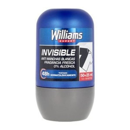 Williams Invisible Roll On 75 ml, Parfumer & Dufte, Til Ham, Deodorant