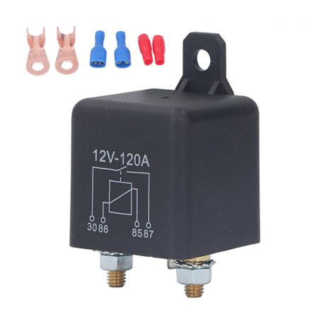 Vanntett Bilstartrele Solenoid Relé DC 12V 120A med Tilbehør