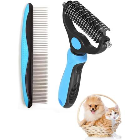 Karvanpoistoharja - Kaksisuuntainen Aluskarvan Harja Koirien ja Kissojen Varten - Karvanpoistoharja ja Takkujen Avattaja, Ylisuuri, Lemmikkien 