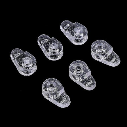 100 stk Plast Glass Holder Gjennomsiktig Speil Skap Fix Clips