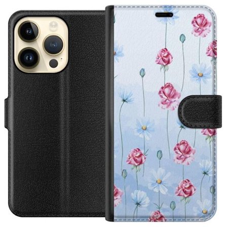 Kompatibelt Lommeboketui til Apple iPhone 14 Pro Petal Reverie Sky Blue