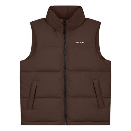 Olaf Hussein Puffer vest , Bruin , Heren , Maat: L