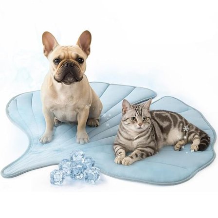 Kølende Hundemåtte – Bladformet, Vaskbar, Skridsikker Sommermåtte til Hund & Kat_OF