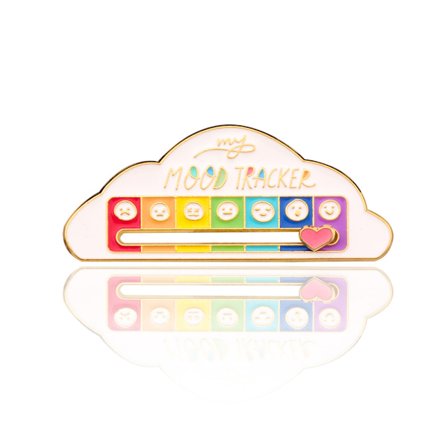 Social White Cloud Pin – My Social Battery Creative Lapel Pin Whi