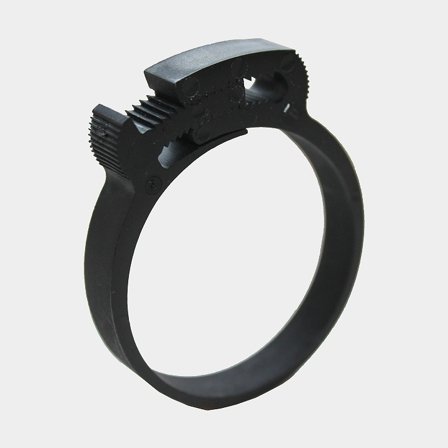 Slangeklemme, varme- & UV-stabiliseret nylon (6.6), med låsende tænder, 6 mm, Ø11 - 13.4 mm